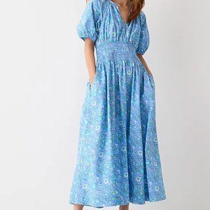 Jcrew smocked-waist midi dress